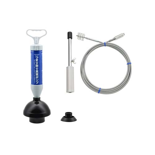 ガオナ これカモ パイプクリーナーセット (ワイヤー式 3m 真空式ポンプ つまり取り 掃除) GA-KK016