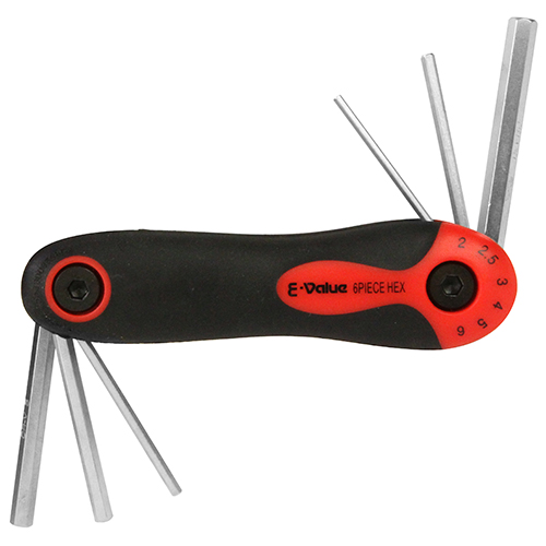 【廃番】E-Value ナイフ式六角棒レンチ 6本組 EHK-3 mm