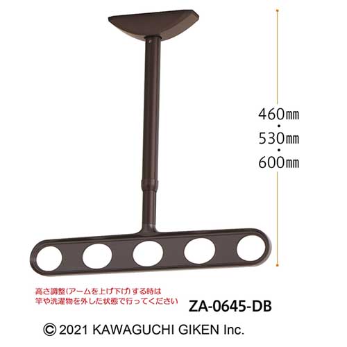 川口技研 ホスクリーン 軒天用物干し ZA-0645型 ダークブロンズ ZA