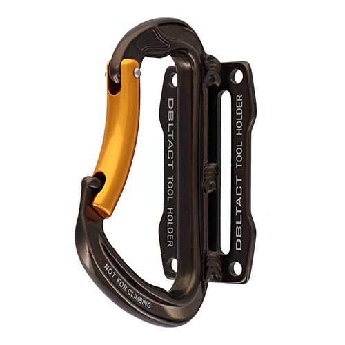 DBLTACT カラビナ工具差 <湾曲ゲート> 高強度アルミ鍛造品 ガンメタ DT-ATH-G