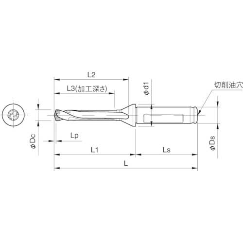 京セラ マジックドリル用ホルダ SF-DRC 加工深さ5×DC SF12-DRC085M-5の