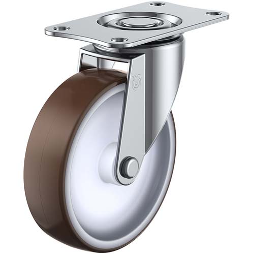 ユーエイ プレート式キャスターEシリーズ(ナイロンホイールウレタン車)