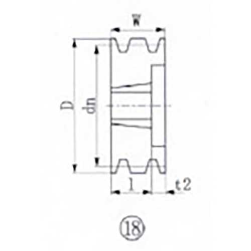 EVN ブッシングプーリー SPZ 170mm 溝数3 SPZ170-3