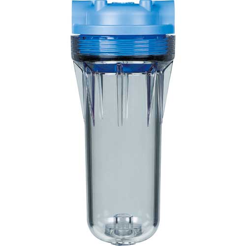 日本フイルター フィルターハウジング 「NFH-A-10-E」 透明 250mm1本用 Oリング:EPDM NFH-A-10-E