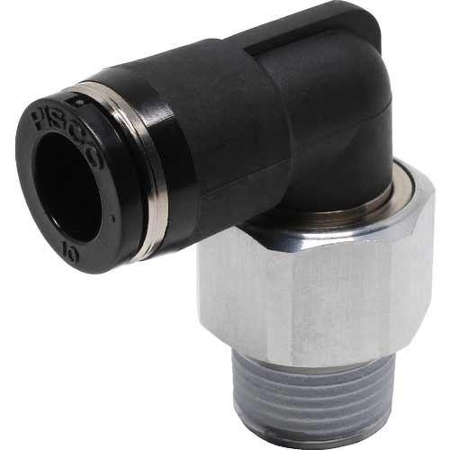 PISCO ロータリジョイント エルボ チューブ10 接続口径R3/8 RL10-03