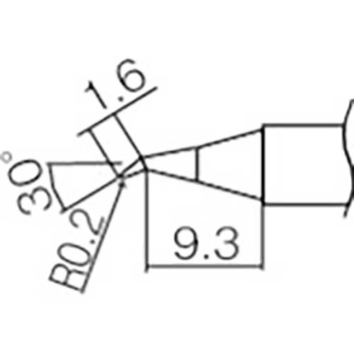 白光 こて先JS型 350℃(品番:T38-03JS)『3156317』：セルフメイド+