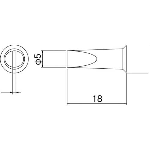 白光 こて先JS型 350℃(品番:T38-03JS)『3156317』：セルフメイド+