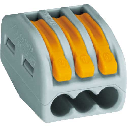 WAGO WF-3 より線・単線接続可能コネクタ 3穴用 1箱(PK)=50個入