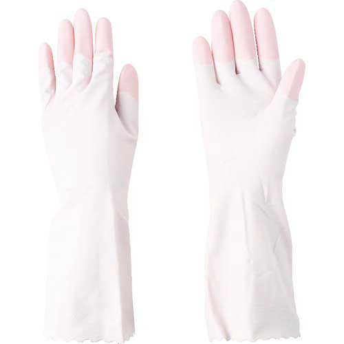 【廃番】エステー ファミリービニール中厚手 指先強化 S ピンク 71186