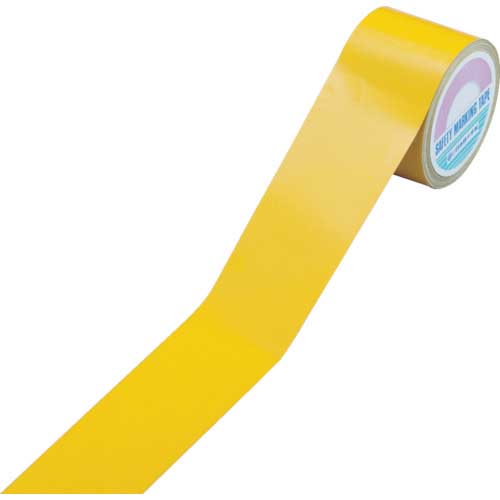 緑十字 ラインテープ(反射) 黄 反射-50Y 50mm幅×10m 屋内用