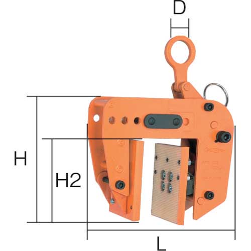 スーパー 型枠・パネル吊クランプ クランプ範囲5段階調節 容量：100kg PTC100