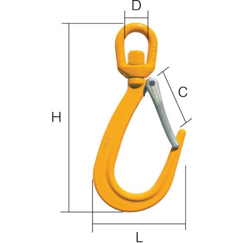 HHH スイベルファンドリーフックラッチ付 1.5t YF1.5の通販｜現場市場