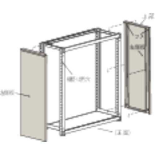 TRUSCO M2型棚用はめ込み式側板 300XH1800 ネオグレー GM2-63の通販