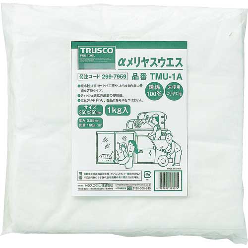 TRUSCO αメリヤスウエス 汎用タイプ 1kg TMU-1A