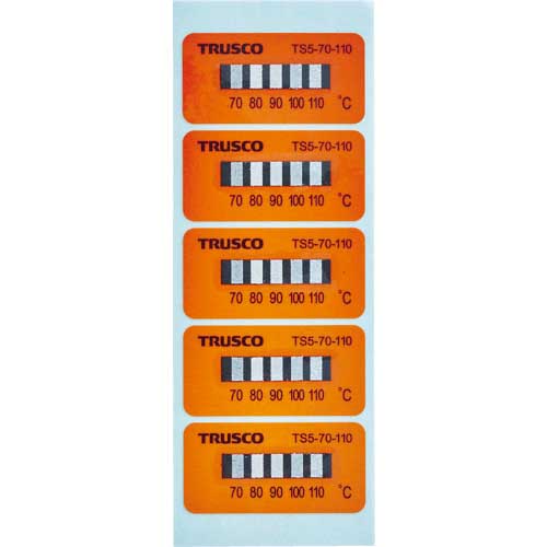 トラスコ中山(TRUSCO) TRUSCO 温度シール5点表示不可逆性70°C～110°C