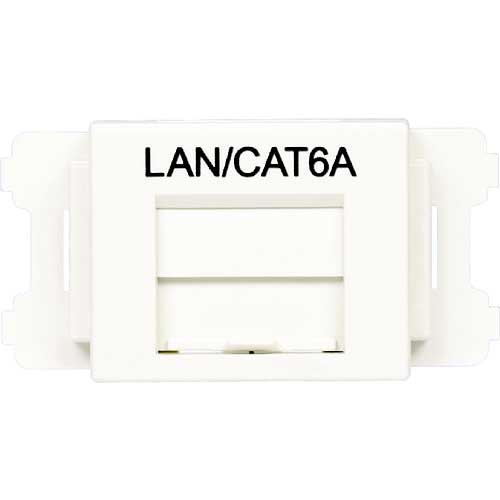 PANDUIT JISプレート用シャッター付きアダプタ 白 LAN・CAT6A (10個入) CMAOSSP6AMW-X
