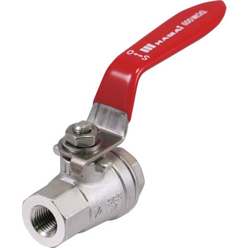 HAMAI ステンレス製禁油処理ボールバルブ(フルボア) 呼び径A15 TSS-30-15RC