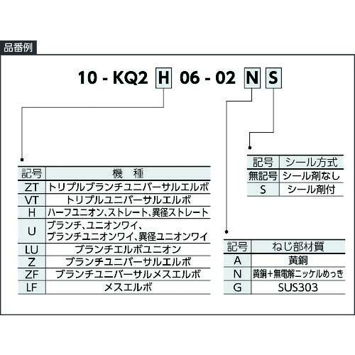 SMC ワンタッチ管継手-異径ストレート10-KQ2 1個 10-KQ2H06-08A
