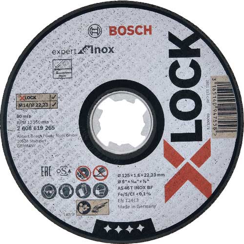 ボッシュ X-LOCK切断砥石125x1.6ステンEX 25ロット 2608619265の通販