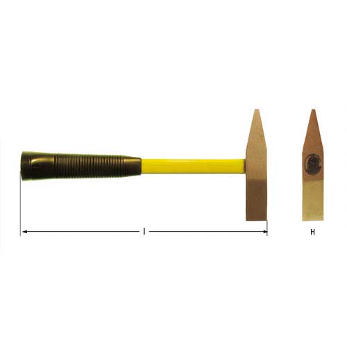 Ampcoスイス 防爆スケーリングハンマー 頭径25mm 頭長140mm FL0060Bの