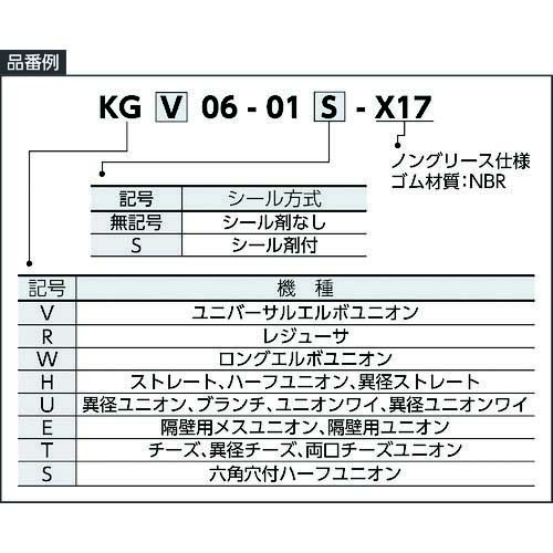 SMC ワンタッチステンレスシリーズ-ユニバーサルエルボユニオン KGV08-01