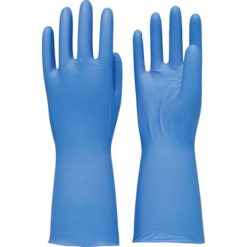 エステー 手袋 No.350 ニトリルハード中厚手 L ブルー ST76079