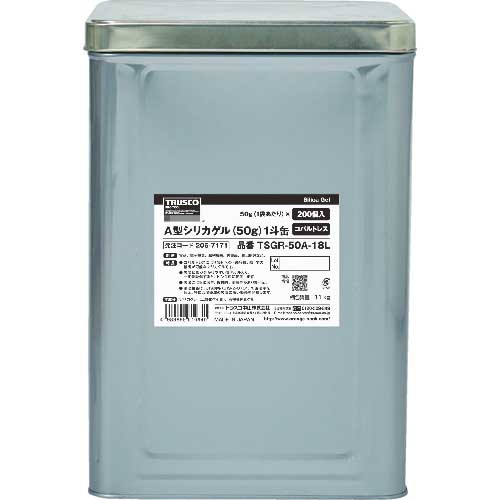 TRUSCO A型シリカゲル 吸湿・使い捨て型 コバルトレス20g 400個入 1斗缶 TSGR-20A-18L