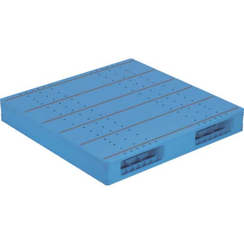 サンコー プラスチックパレット 840139 LX-1111R2-2(持手孔無) ブルー