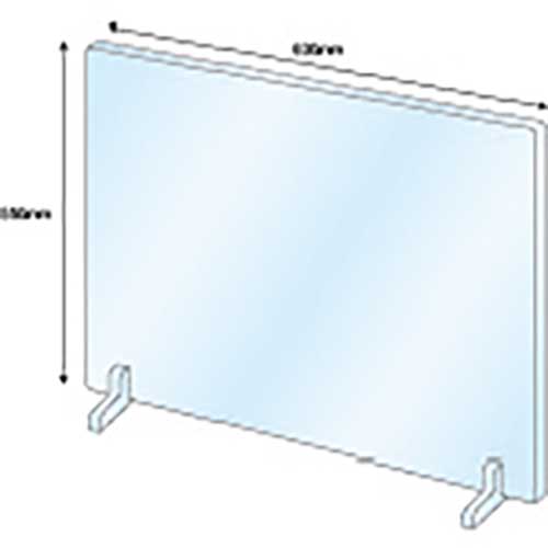 IM 飛沫感染対策アクリルパネル2窓無スタンド式(スタンド2個付き透明