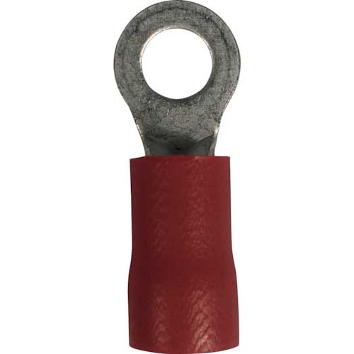 ストロングホールド ビニール絶縁被覆付圧着端子(丸形) 電線サイズ:AWG8/8sq 取付ネジ:M6 25個入り EV8-14R-Q