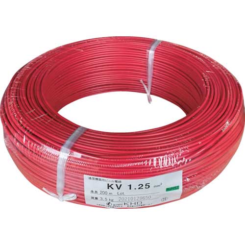 KHD KV1.25 赤 200m KV1.25SQ-01-200M