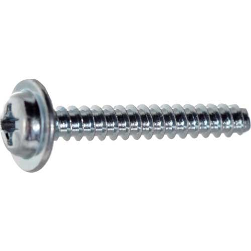 【廃番】TRUSCO (+)ナベワッシャーヘッド低トルクねじ Bタイプ 三価白 WH=8 M3×6 1000本入 ヘキサゴンパック S055-0306