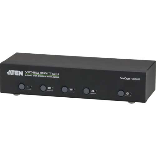 ATEN ビデオ切替器 VGA / 4入力 1出力 オーディオ VS0401