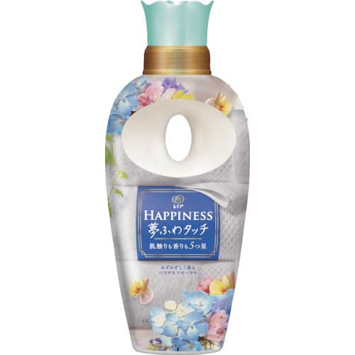 【廃番】P&G レノア ハピネス 夢ふわタッチ 柔軟剤 みずみずしく香るパステルフローラル 本体 480ml 066268
