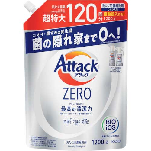 【廃番】Kao アタックZERO つめかえ用 1200g 6ロット 405937