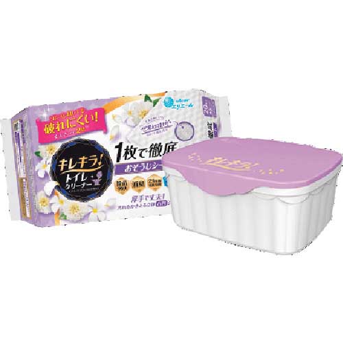 【廃番】エリエール キレキラ!トイレクリーナー1枚で徹底おそうじシート クリーンフローラル本体 10枚 833297