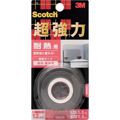 3M スコッチ 超強力両面テープ 耐熱用 12mm×1.5m KHR-12Rの通販｜現場市場