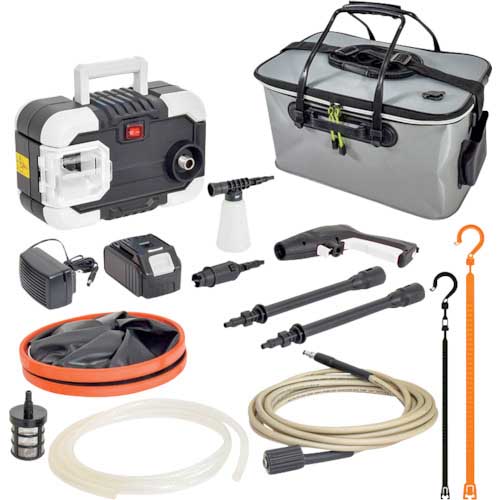 NICHIDO 【数量限定!在庫限り】充電式高圧洗浄機 ジェットクリーナー 特別セット TNJC55CH-5M-SET