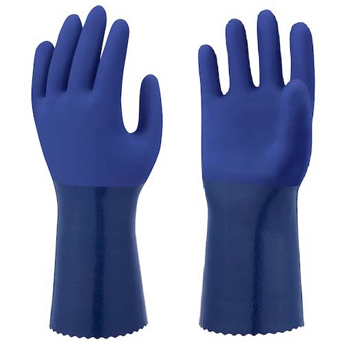 ショーワ 耐薬品手袋 ＣＳ７００ ブルー Ｓサイズ ニトリルゴム製（裏