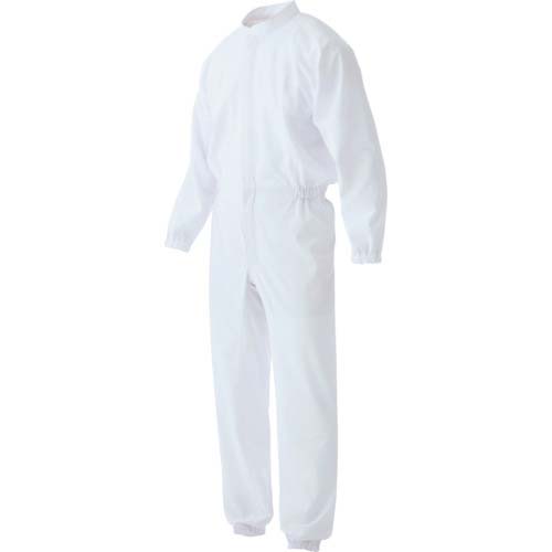 ミドリ安全 ベルデクセル 男女共用 ツナギ型白衣 VEHS2100W 超薄 ホワイト L VEHS2100W-L