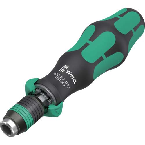 Wera 838 RA-R M ラチェット機能付き差替式ビットホルダー 6.35ミリ 051493