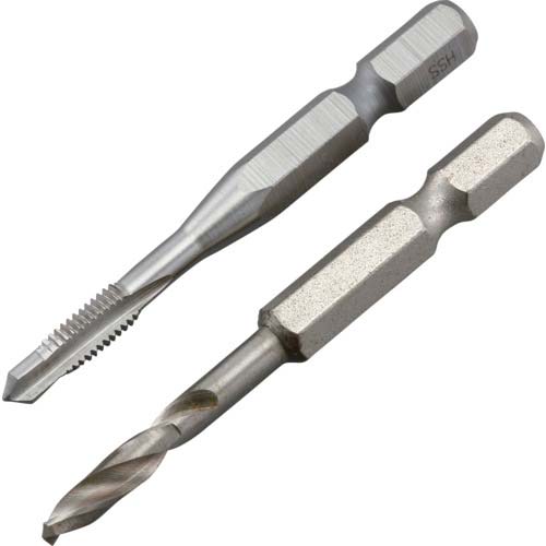 スレッドマスター 六角軸ガイド付タップ M4×0.7mm 3.3mm下穴ドリル付 22253