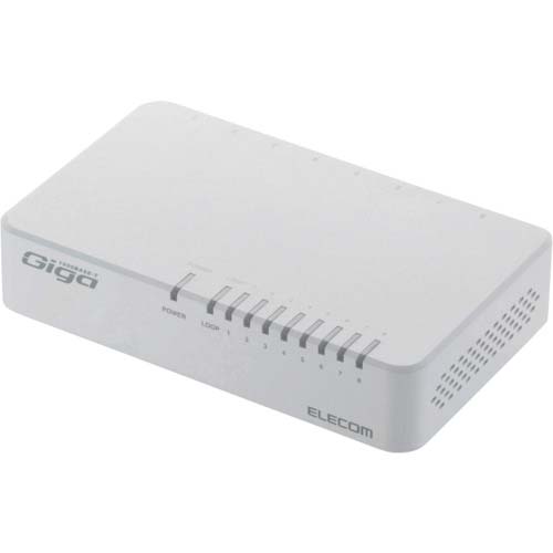 ELECOM 1000BASE-T対応スイッチングハブ EHC-G08PA2-W